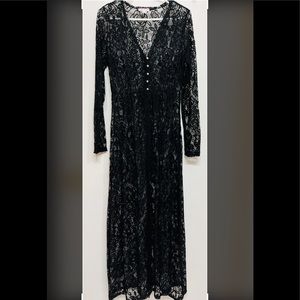 Front Open Dress/Cardigan in black colour